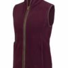 Hoggs of Fife Stenton Ladies Fleece Gilet - Merlot