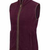 Hoggs of Fife Stenton Ladies Fleece Gilet - Merlot