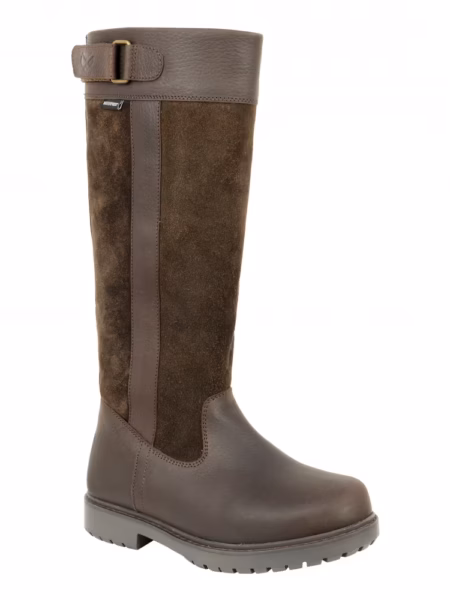 Hoggs of Fife Cleveland II Ladies Country Boots in Dark Brown