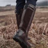 Dark Brown Cleveland II country boots worn outdoors