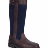 Hoggs of Fife Cleveland II Ladies Country Boots in Dark Brown and Navy