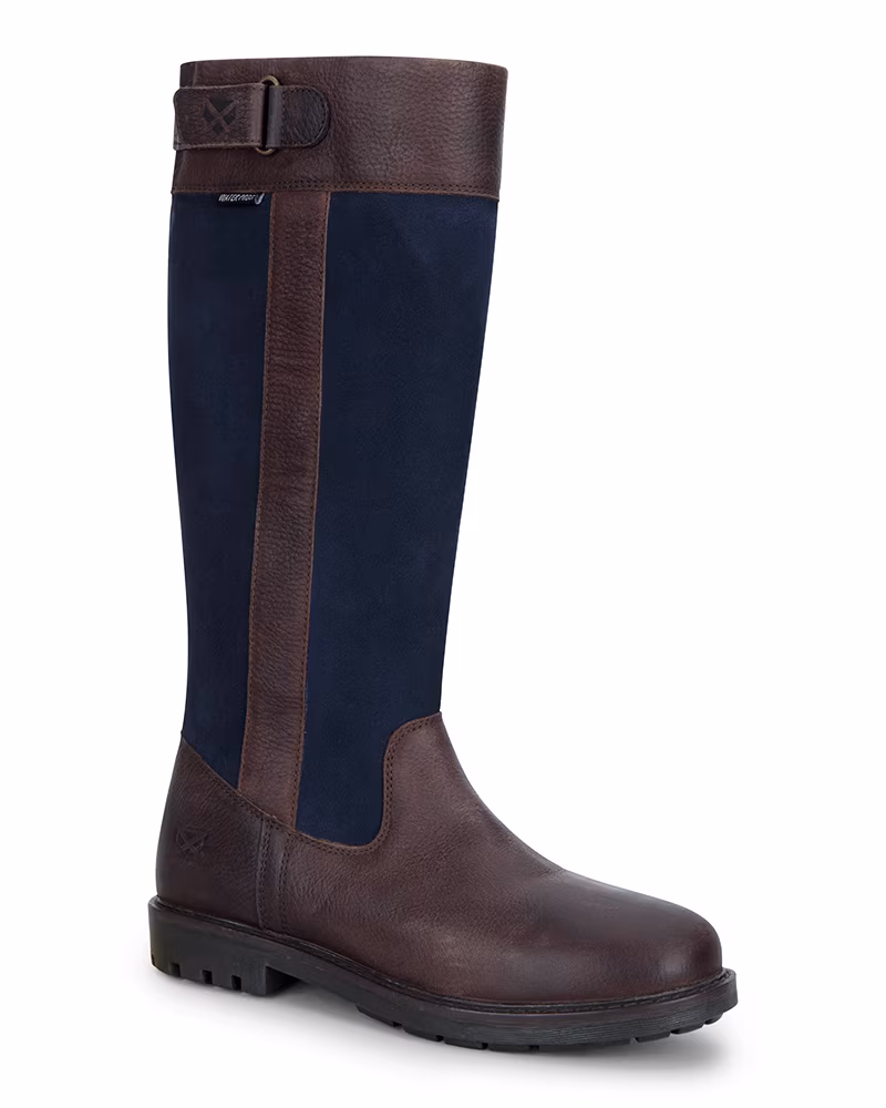 Hoggs of Fife Cleveland II Ladies Country Boots - Dark Brown Navy Hoggs of Fife Cleveland II Ladies Country Boots in Dark Brown and Navy