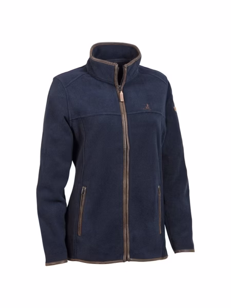 Percussion Ladies Scotland Fleece Jacket Navy - navy front