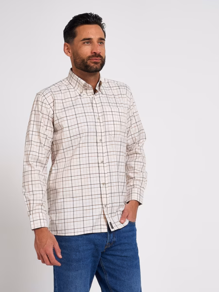 Jack Pyke countryman checked shirt in blue - model front