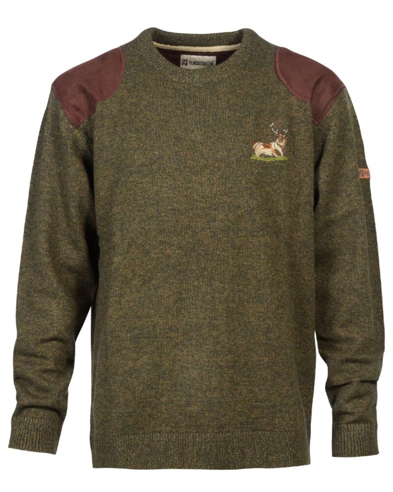 percussion-embroidered-hunting-pullover-round-neck-khaki_ percussion-embroidered-hunting-pullover-round-neck-khaki_