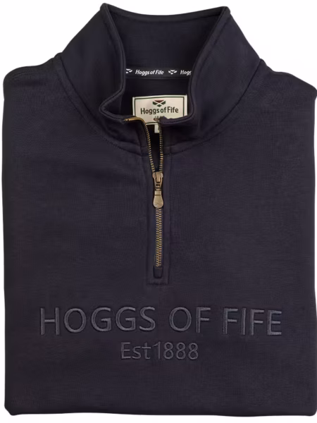 Hoggs Of Fife Galloway 1888 Plain 1/4 Zip Sweatshirt
