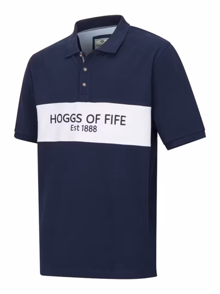 Hoggs Of Fife Stewart Block Pique Polo Shirt