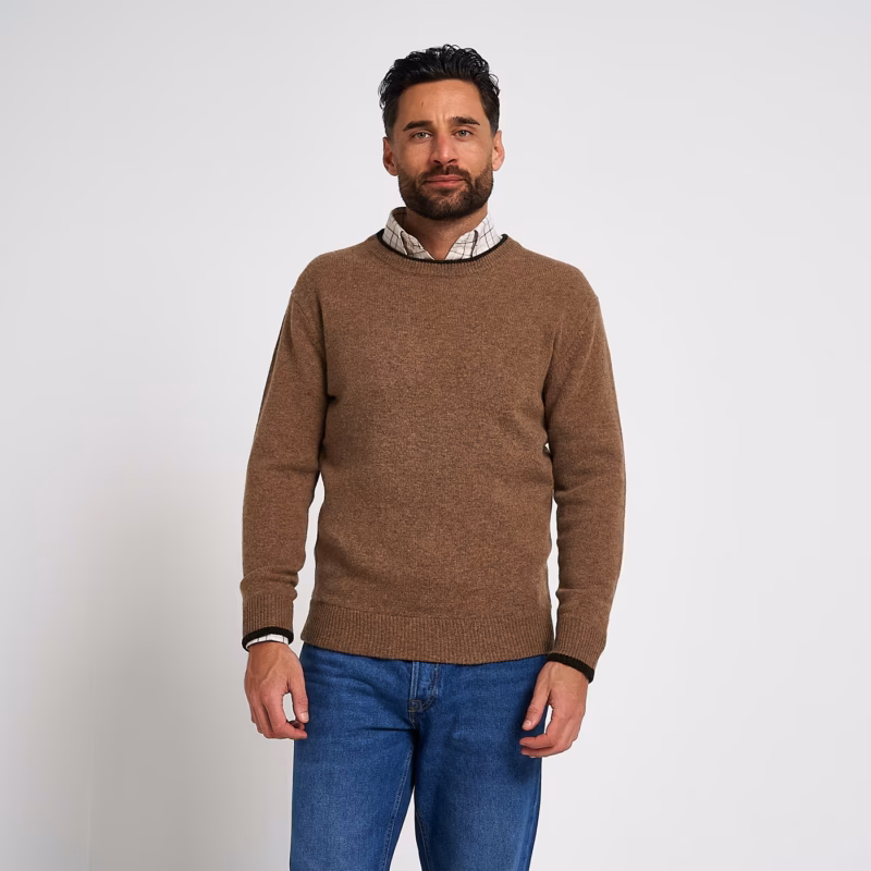 Jack Pyke Ashcombe 100% Lambswool Crewknit Barley Jack Pyke Ashcombe 100% Lambswool Crewknit Barley