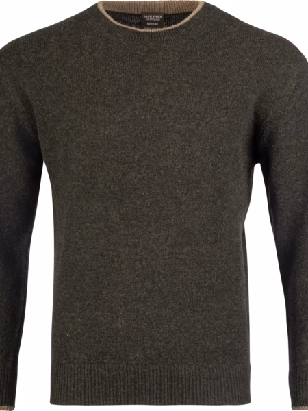 Jack Pyke Ashcombe 100% Lambswool Crewknit Dark Olive