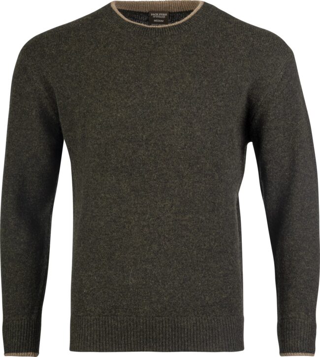 Jack Pyke Ashcombe 100% Lambswool Crewknit Dark Olive Jack Pyke Ashcombe 100% Lambswool Crewknit Dark Olive