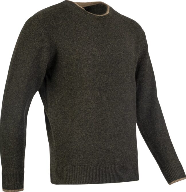 Jack Pyke Ashcombe 100% Lambswool Crewknit Dark Olive Jack Pyke Ashcombe 100% Lambswool Crewknit Dark Olive