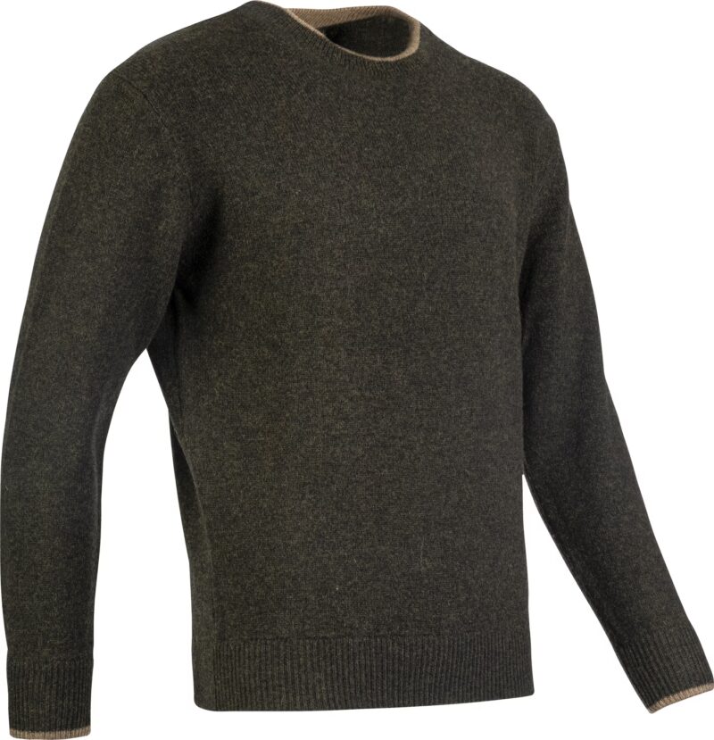 Jack Pyke Ashcombe 100% Lambswool Crewknit Dark Olive Jack Pyke Ashcombe 100% Lambswool Crewknit Dark Olive