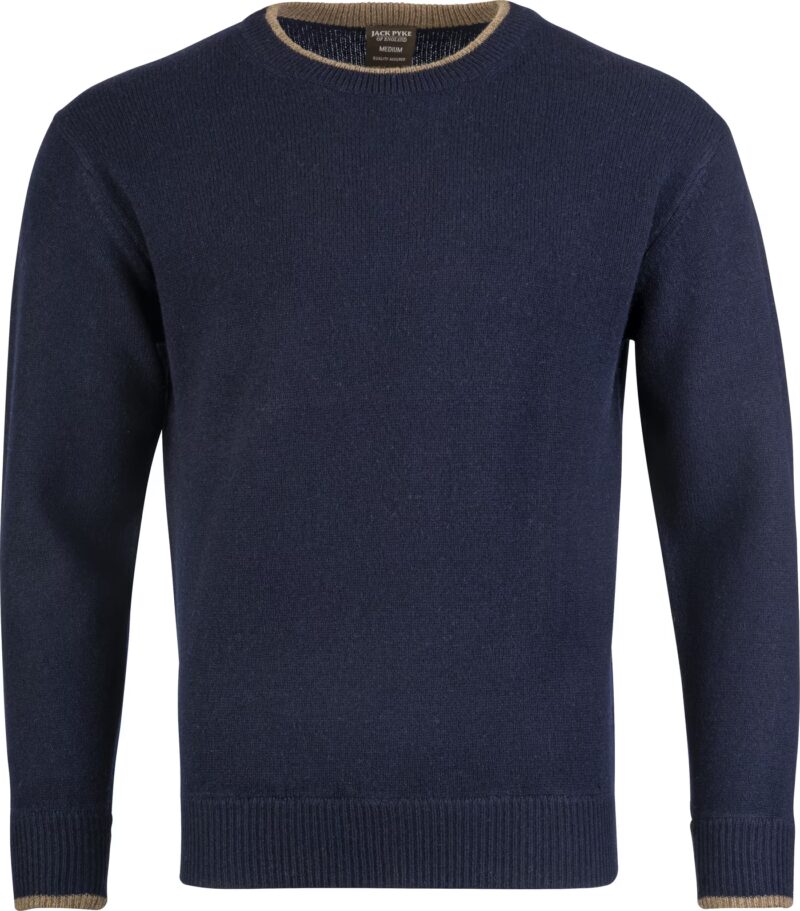 Jack Pyke Ashcombe 100% Lambswool Crewknit Navy Jack Pyke Ashcombe 100% Lambswool Crewknit Navy