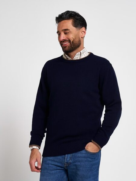 Jack Pyke Ashcombe 100% Lambswool Crewknit Navy Jack Pyke Ashcombe 100% Lambswool Crewknit Navy