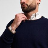 Jack Pyke Ashcombe 100% Lambswool Crewknit Navy