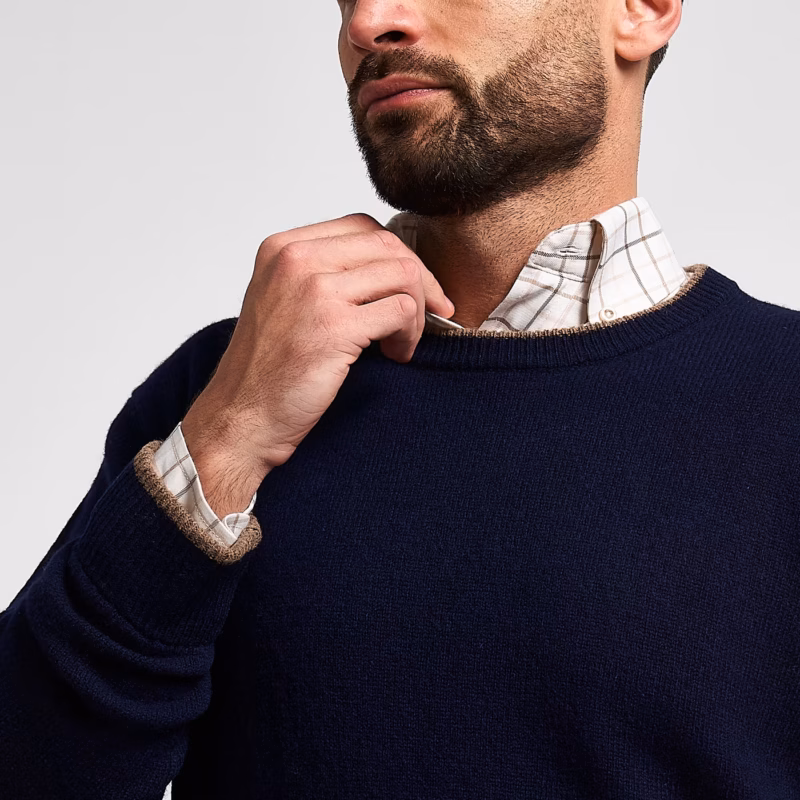 Jack Pyke Ashcombe 100% Lambswool Crewknit Navy Jack Pyke Ashcombe 100% Lambswool Crewknit Navy