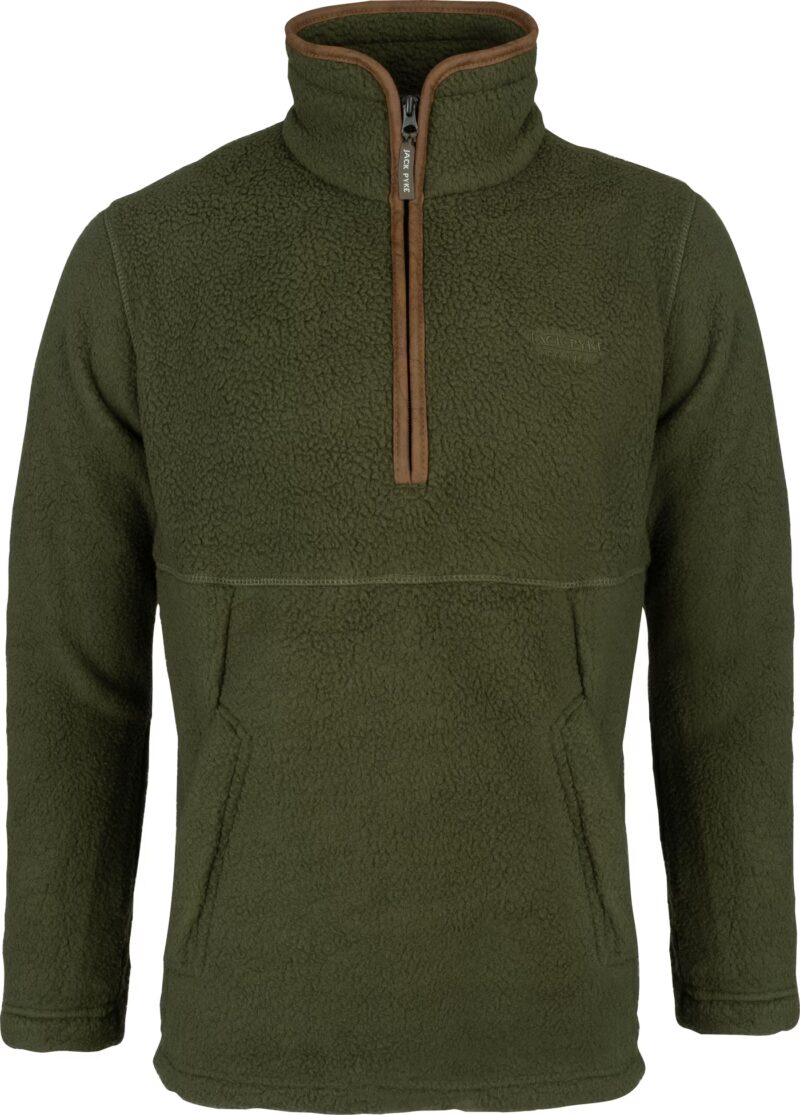 Jack Pyke Half Zip Sherpa Fleece Pullover Olive