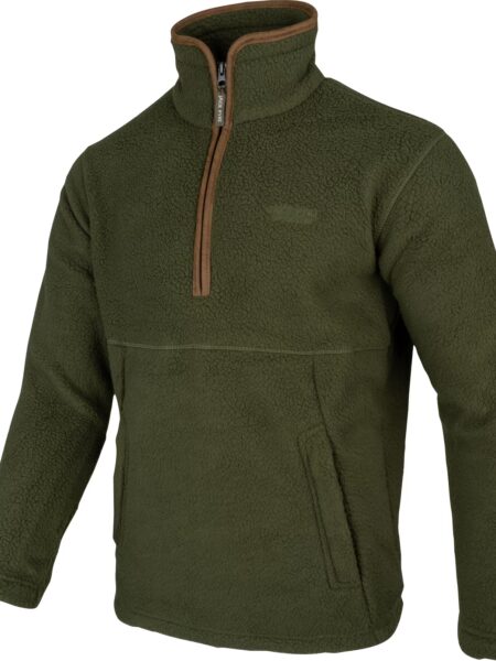 Jack Pyke Half Zip Sherpa Fleece Pullover Olive