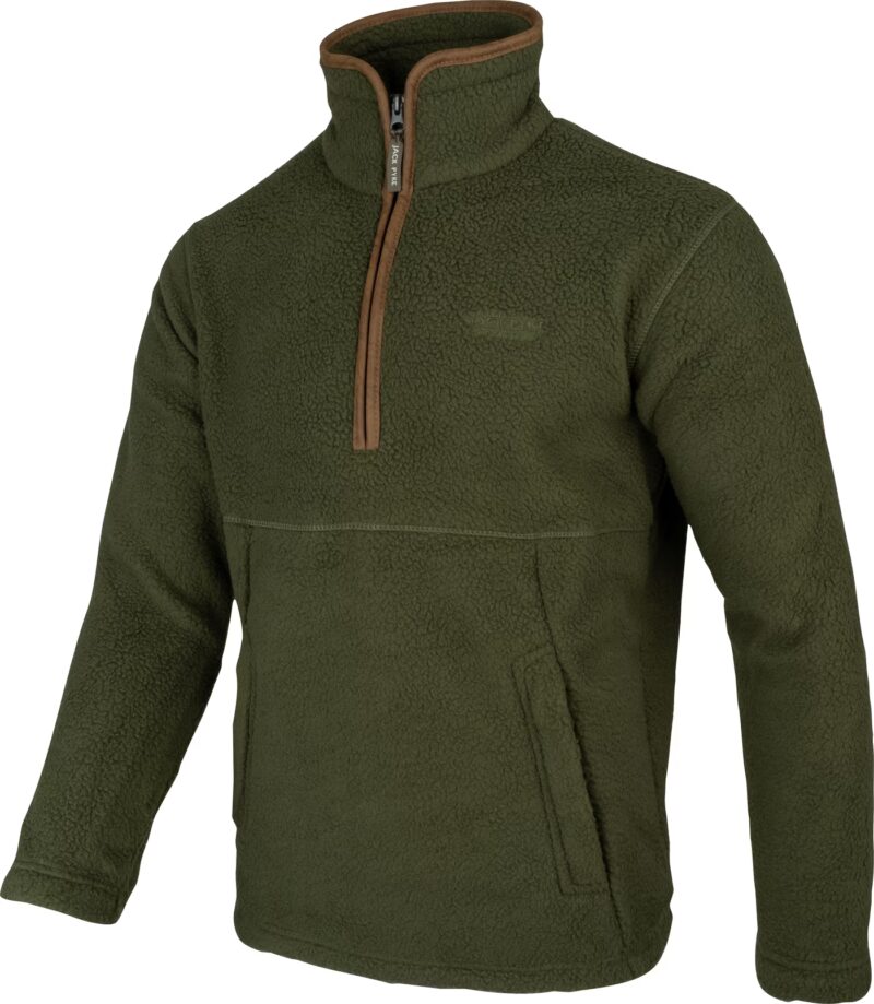 Jack Pyke Half Zip Sherpa Fleece Pullover Olive Jack Pyke Half Zip Sherpa Fleece Pullover Olive