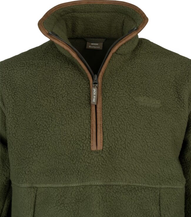 Jack Pyke Half Zip Sherpa Fleece Pullover Olive Jack Pyke Half Zip Sherpa Fleece Pullover Olive