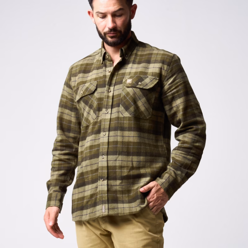 Jack Pyke Bleasdale Heavy Flannel Shirt Green Jack Pyke Bleasdale Heavy Flannel Shirt Green