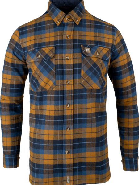 Jack Pyke Bleasdale Heavy Flannel Shirt Navy Russet