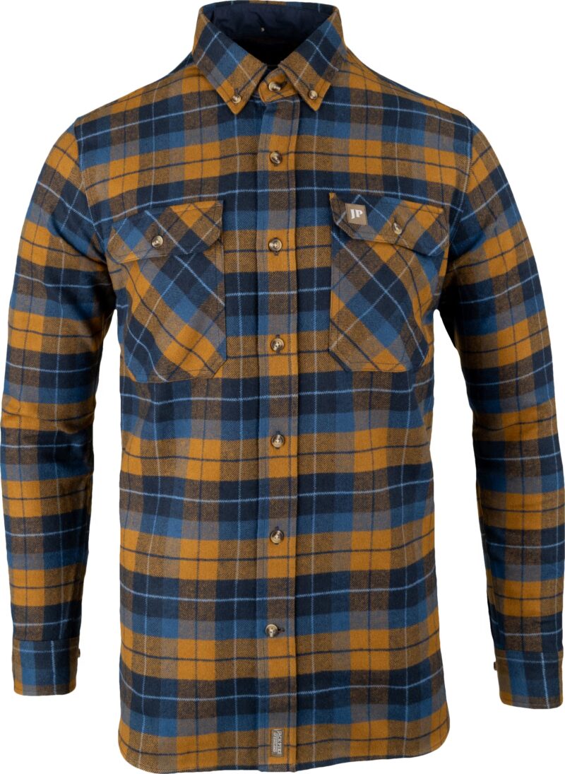 Jack Pyke Bleasdale Heavy Flannel Shirt Navy Russet