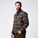Jack Pyke Bleasdale Heavy Flannel Shirt Navy Russet