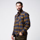 Jack Pyke Bleasdale Heavy Flannel Shirt Navy Russet