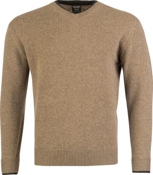 Jack Pyke Ashcombe 100% Lambswool V-Neck Barley