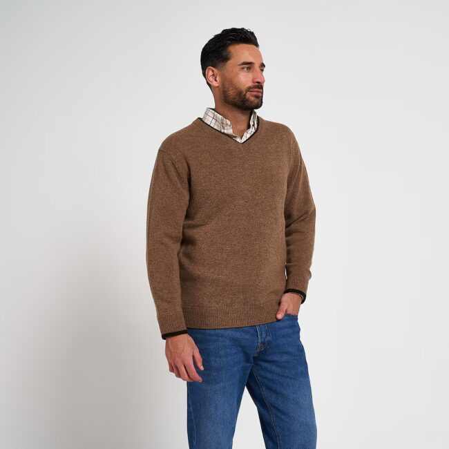 Jack Pyke Ashcombe 100% Lambswool V-Neck Barley Jack Pyke Ashcombe 100% Lambswool V-Neck Barley