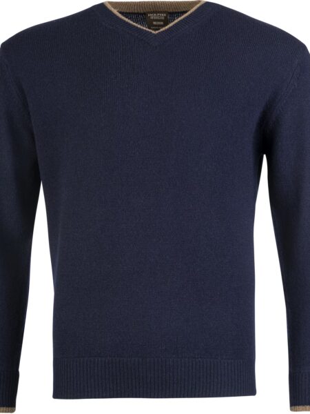 Jack Pyke Ashcombe 100% Lambswool V-Neck Navy