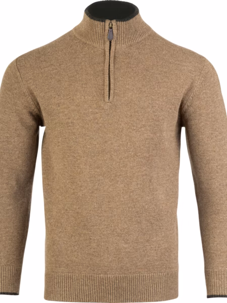 Jack Pyke Ashcombe 100% Lambswool Zipknit Barley