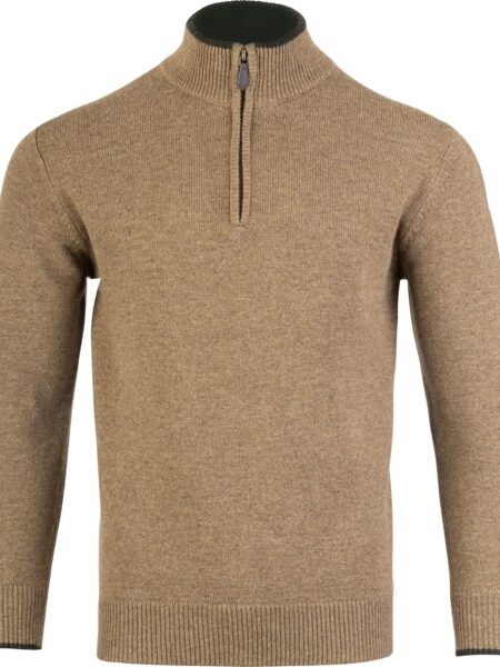 Jack Pyke Ashcombe 100% Lambswool Zipknit Barley