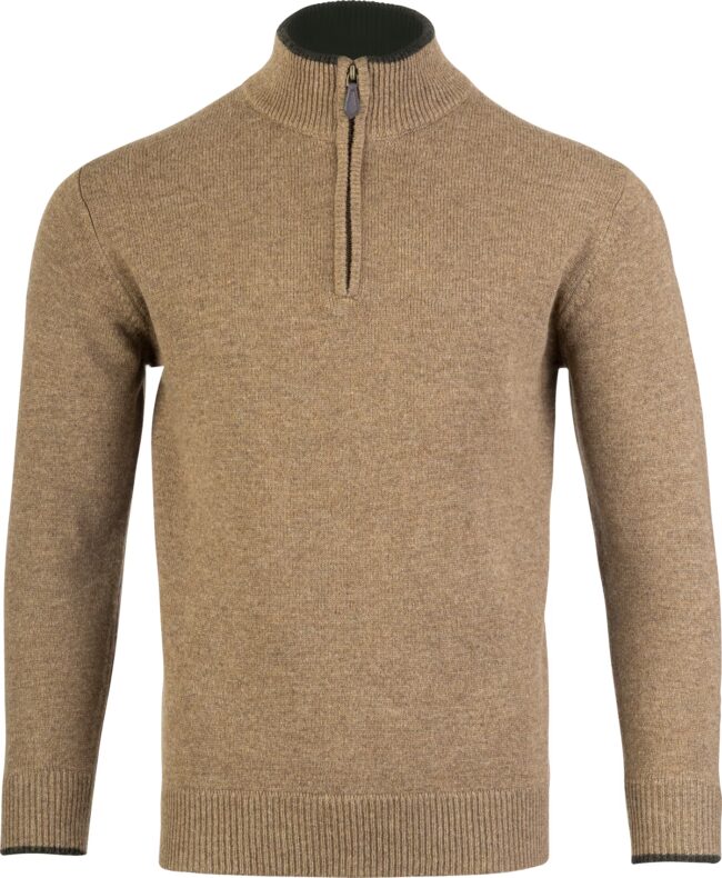 Jack Pyke Ashcombe 100% Lambswool Zipknit Barley