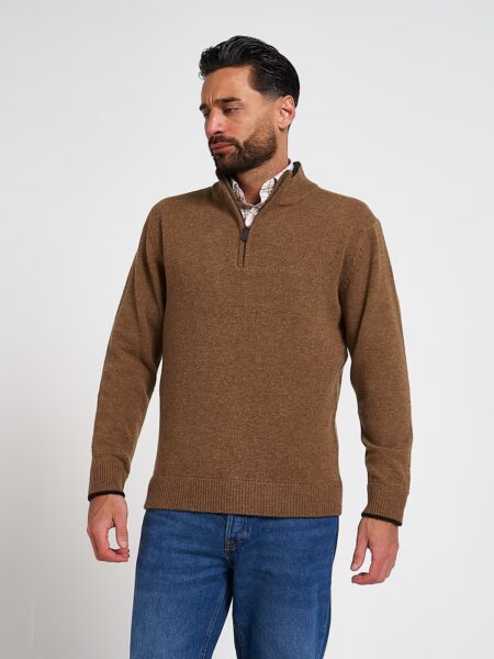Jack Pyke Ashcombe 100% Lambswool Zipknit Barley