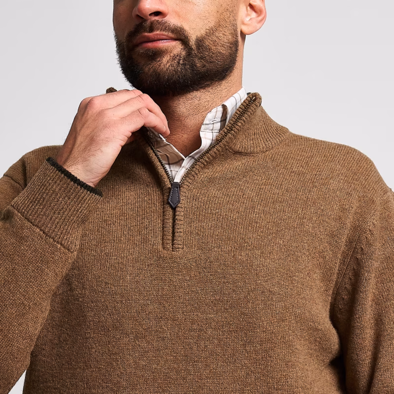 Jack Pyke Ashcombe 100% Lambswool Zipknit Barley Jack Pyke Ashcombe 100% Lambswool Zipknit Barley