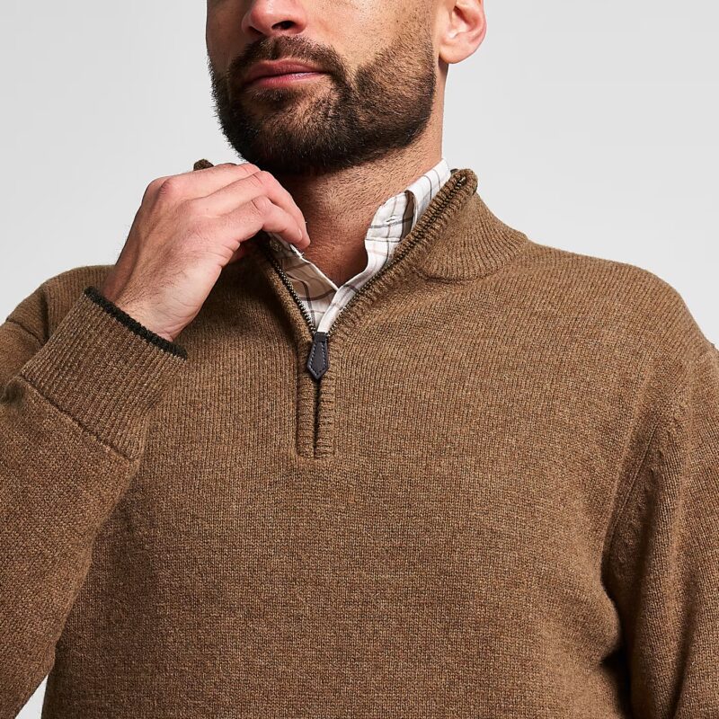 Jack Pyke Ashcombe 100% Lambswool Zipknit Barley Jack Pyke Ashcombe 100% Lambswool Zipknit Barley