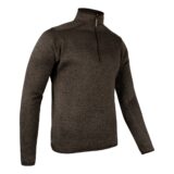 Jack Pyke Melange Quarter Zip Fleece Brown Fleck
