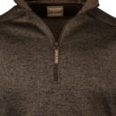 Jack Pyke Melange Quarter Zip Fleece Brown Fleck