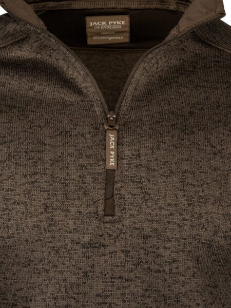 Jack Pyke Melange Quarter Zip Fleece Brown Fleck
