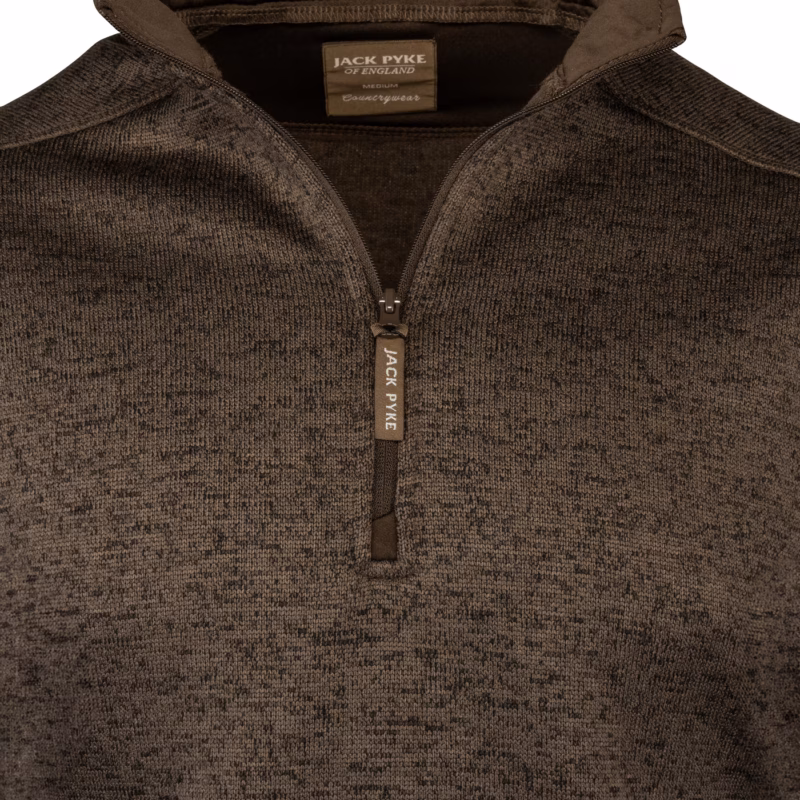Jack Pyke Melange Quarter Zip Fleece Brown Fleck Jack Pyke Melange Quarter Zip Fleece Brown Fleck