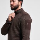 Jack Pyke Melange Quarter Zip Fleece Brown Fleck