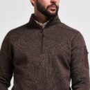Jack Pyke Melange Quarter Zip Fleece Brown Fleck