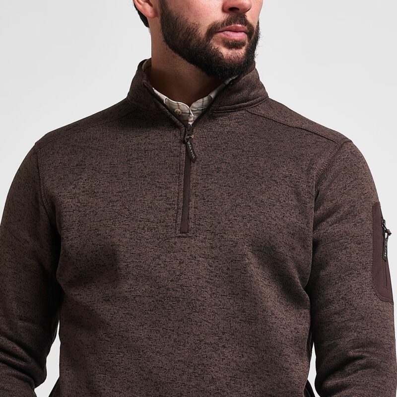 Jack Pyke Melange Quarter Zip Fleece Brown Fleck Jack Pyke Melange Quarter Zip Fleece Brown Fleck