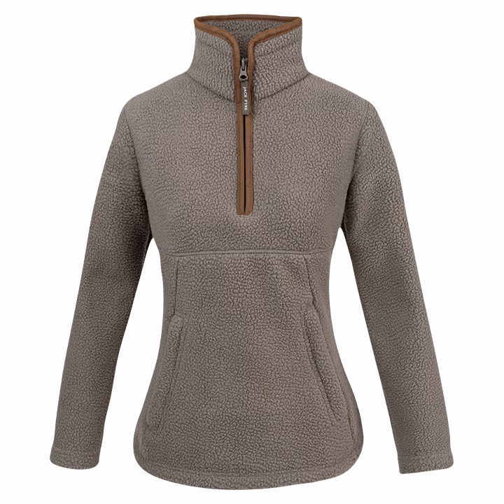 Jack Pyke Ladies Half Zip Sherpa Fleece Pullover Jack Pyke Ladies Half Zip Sherpa Fleece Pullover in Shiitake