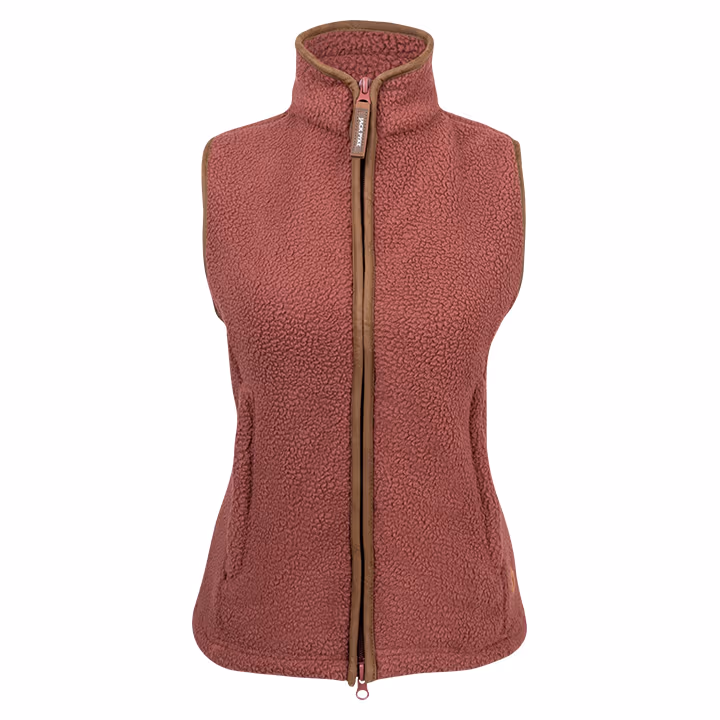 Jack Pyke Ladies Sherpa Fleece Gilet in Burnt Copper Jack Pyke Ladies Sherpa Fleece Gilet in Burnt Copper