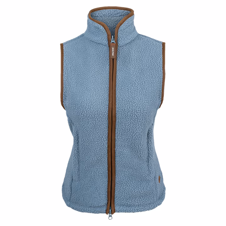 Jack Pyke Ladies Sherpa Fleece Gilet in Ice Blue Jack Pyke Ladies Sherpa Fleece Gilet in Ice Blue