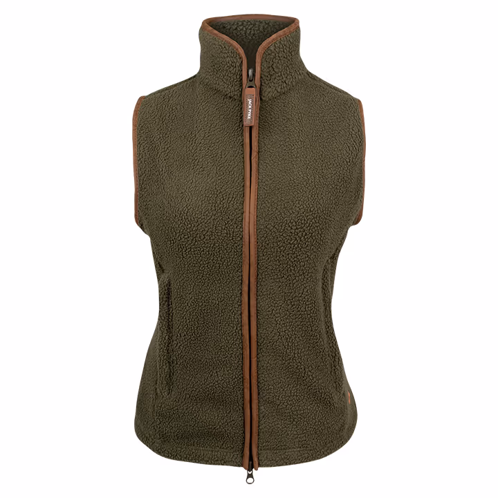 Jack Pyke Ladies Sherpa Fleece Gilet in Olive Jack Pyke Ladies Sherpa Fleece Gilet in Olive