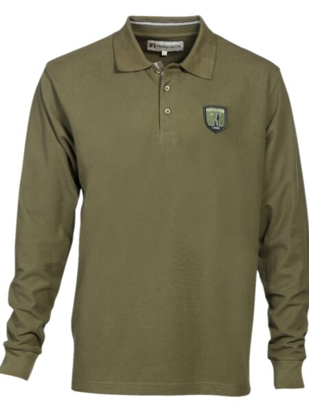 Percussion Mens Long Sleeved Polo Shirt